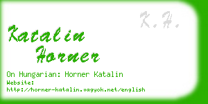 katalin horner business card